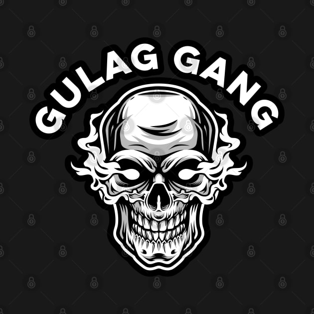 Gulag Gang Funny Video Games Smoking Skull by markz66