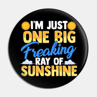 I'm Just One Big Freaking Ray Of Sunshine Pin