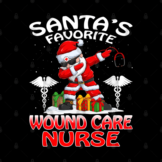 Santas Favorite Wound Care Nurse Christmas T Shirt by intelus