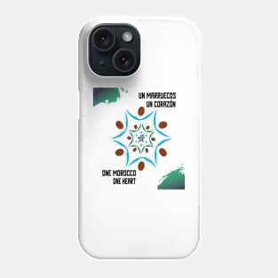 one morocco one heart Proud Morocco Flag Gift Moroccan Lovers For Men's Women's Phone Case