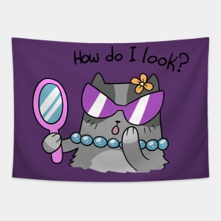 "How do I look? Fancy Cat Tapestry