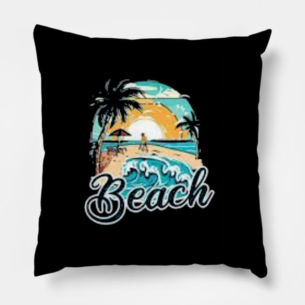 beach Pillow by  Faya