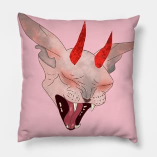 evil cat Pillow