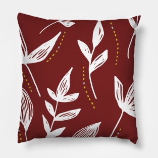 Floral Burgundy Pattern Pillow