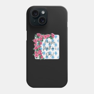 Happy Mother's Day Watercolor Rose Trellis Blue Sky | Cherie's Art (c)2021 Phone Case