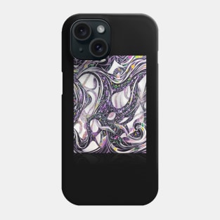 Spiral Galaxy Drawing Black Hearts Stars Phone Case