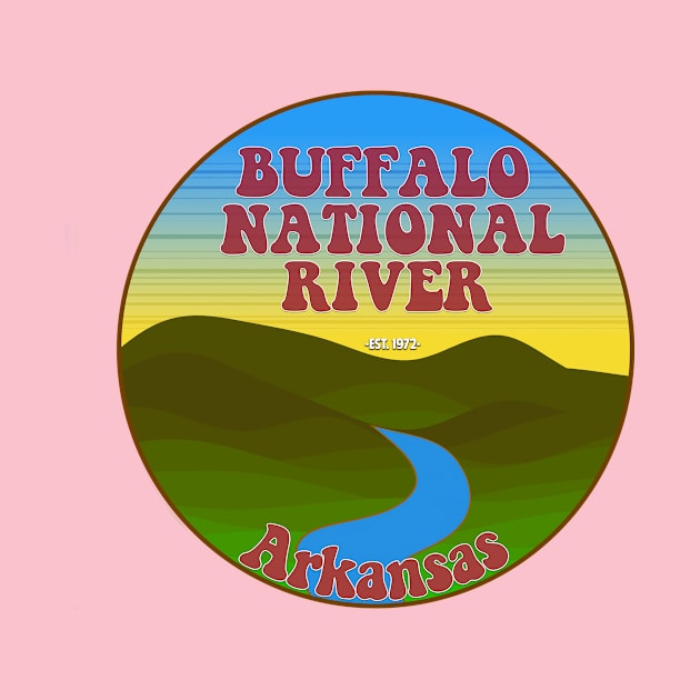 Buffalo National River Design for Stickers, T-Shirts and More by Arkansas Shop