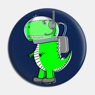 Cute Astronaut T-Rex Dinosaur Pin