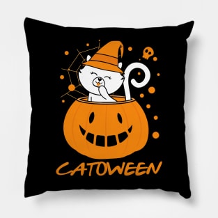 Catoween,Happy catoween Pillow