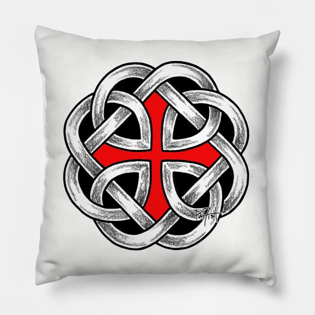 Father Knot Celtic Circle Pillow by patfish