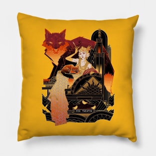 theater band vintage fox jungle Pillow