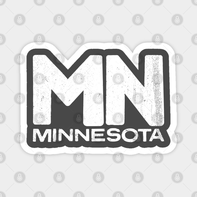 MN Minnesota State Vintage Typography Magnet by Commykaze