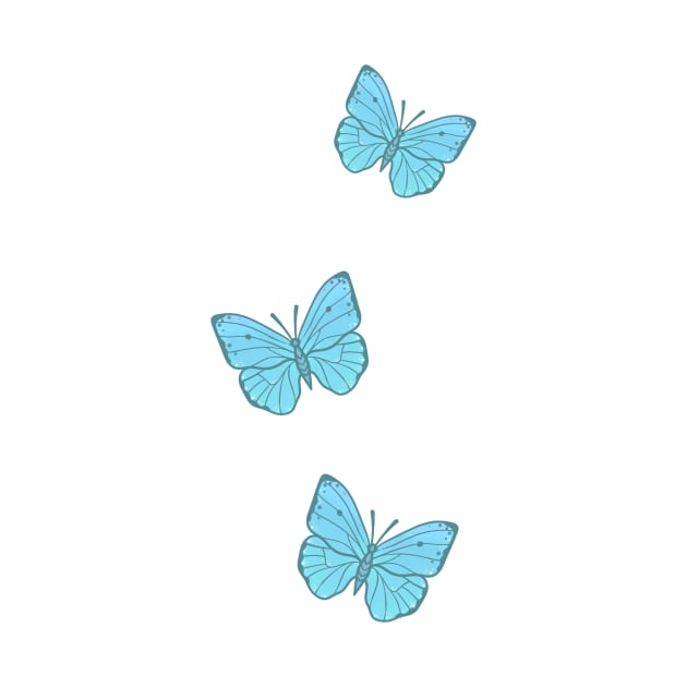 Blue Butterflies by Ivonnii