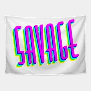 Savage Type Graphic Tapestry