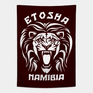 Etosha National Park - Namibia | Lion Face Tapestry