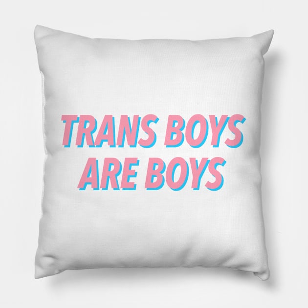 TRANS BOYS ARE BOYS Pillow by JustSomeThings