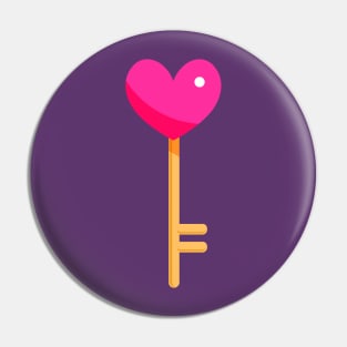 Heart Key Pin