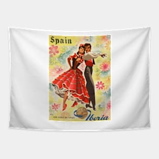 Retro, vintage Spanish Flamenco dancers Tapestry