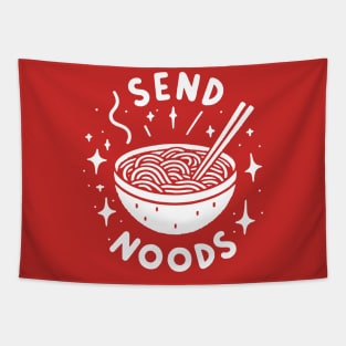 Funny Send Noods Ramen Noodle Design Tapestry