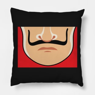 DALI - Moustache, colored, face mask (RED) Pillow