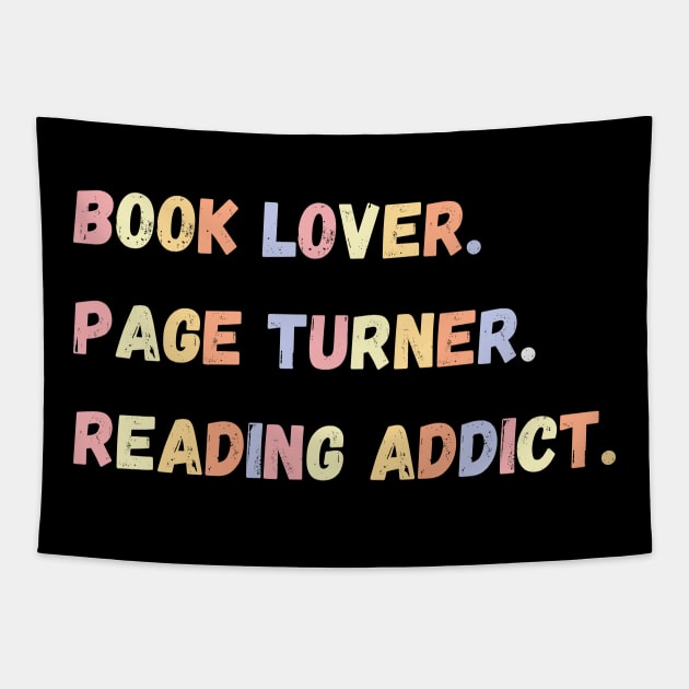 Book Lover, Page Turner, Reading Addict Tapestry by Perfect Spot