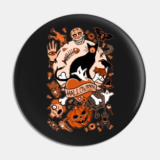 Happy Halloween (orange) Pin