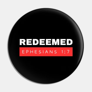 Redeemed | Christian Typography Pin