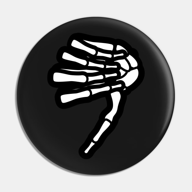 Skeleton Hand Thumbs Down Sign Pin by MOULE