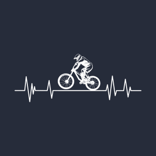 Bicycle Heartbeat,Cyclist Biker Heartbeat Biking T-Shirt