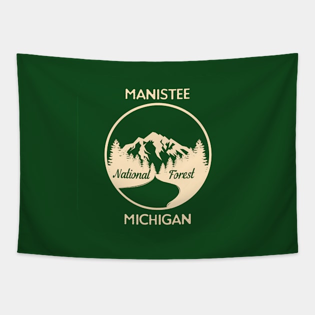 Manistee National Forest Michigan Tapestry by Compton Designs