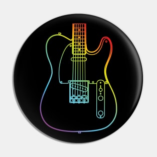 T-Style Electric Guitar Body Colorful Outline Pin