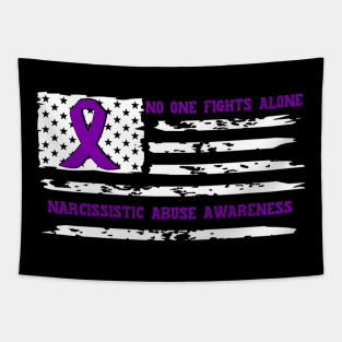 No One Fights Alone Narcissistic Abuse Awareness Tapestry