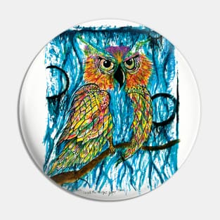 Abstract Owl Pin