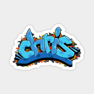 Chris name graffiti Magnet