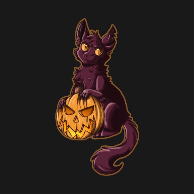 Pumpkin cat by Zorveechu