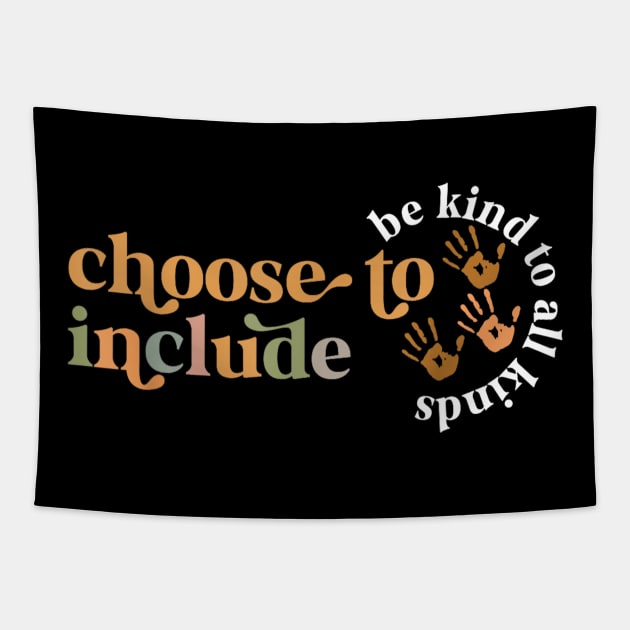 Choose To Include Special Education Teacher Autism Awareness Tapestry by Luna The Luminary