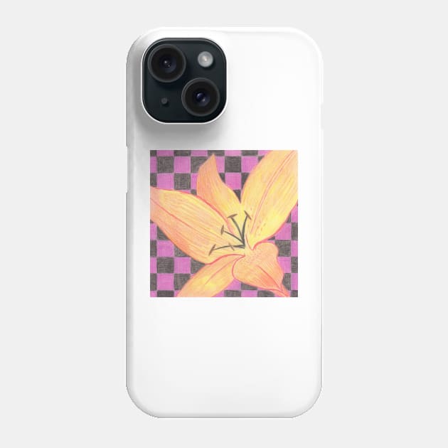 Lily Flower Phone Case by jamesknightsart