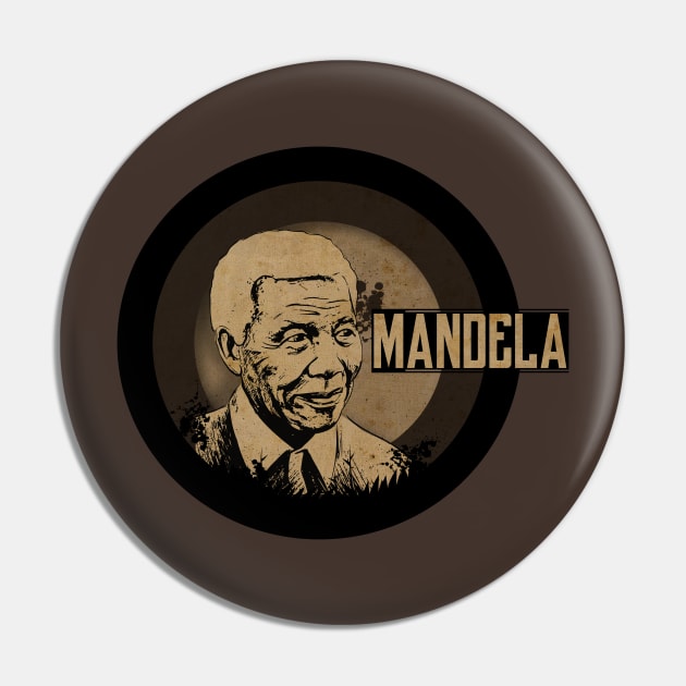 Mandela Vintage Freedom Pin by CTShirts