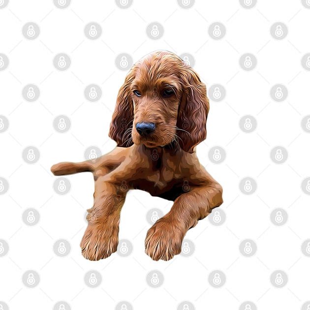 Irish Setter Puppy Dog by ElegantCat