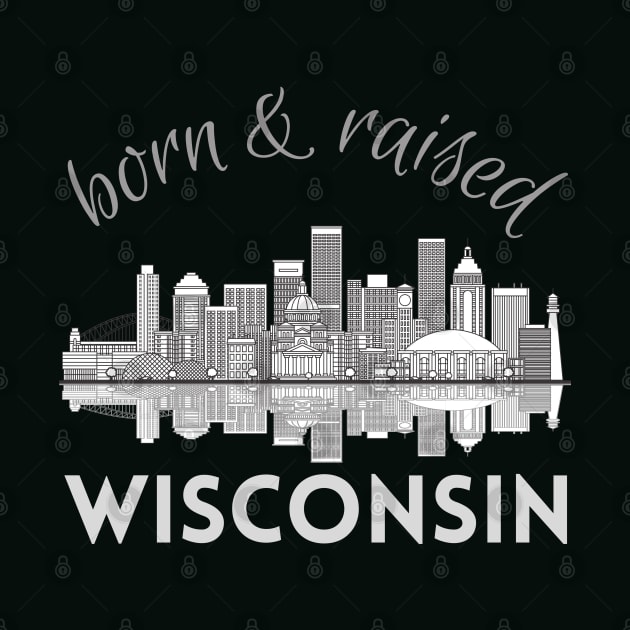 I love it there Wisconsin gift Madison skyline Green Bay, Eau Claire Janesville graphic tee by BoogieCreates