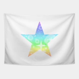 Kawaii Magical Pastel Rainbow Star Tapestry