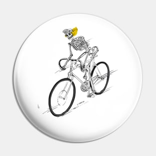 The Skull Riding Bycycle Pin