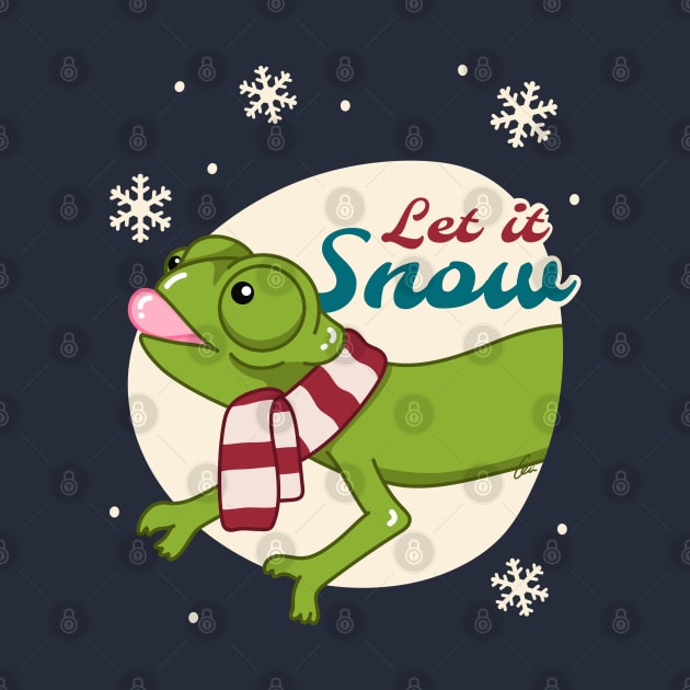 Veiled Chameleon, Christmas Edition! Let It Snow by anacecilia