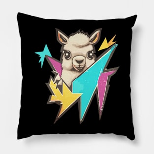 Street art graffiti thunder lama Pillow