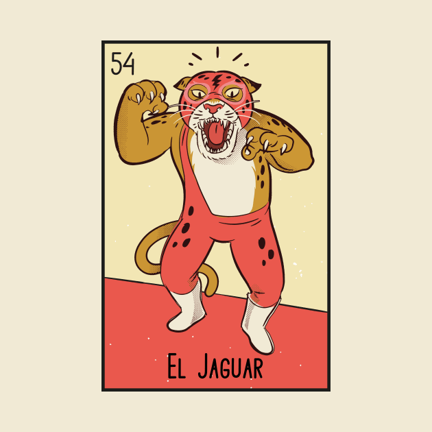 El Jaguar // Mexican Luchador Loteria Card by SLAG_Creative