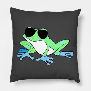 chill tree frog Pillow