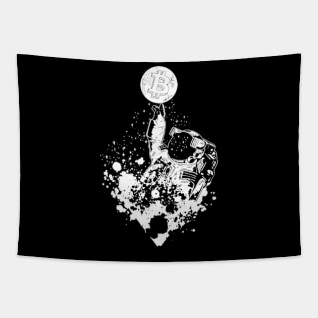 Bitcoin DeFi Crypto BTC Cryptocurrency Astronaut Tapestry by BitcoinSweatshirts