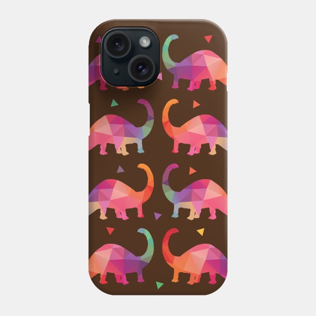 Geometric Dinosaurs Phone Case by QueenieLamb