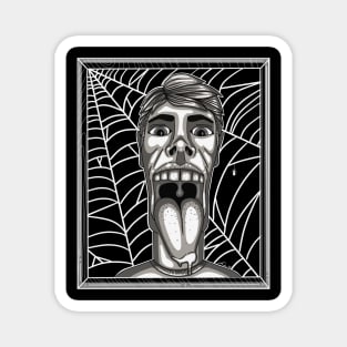 Spider Web Screaming Face Magnet