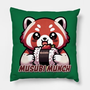 Vintage Red Panda Musubi Munch Pillow